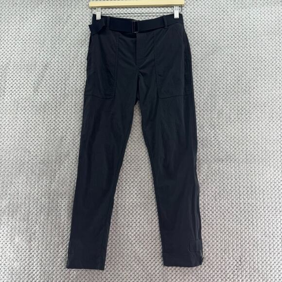 Athleta Pants Womens 2 Black Trekkie Pull On Elastic Waist Mid Rise Ankle - Picture 1 of 16